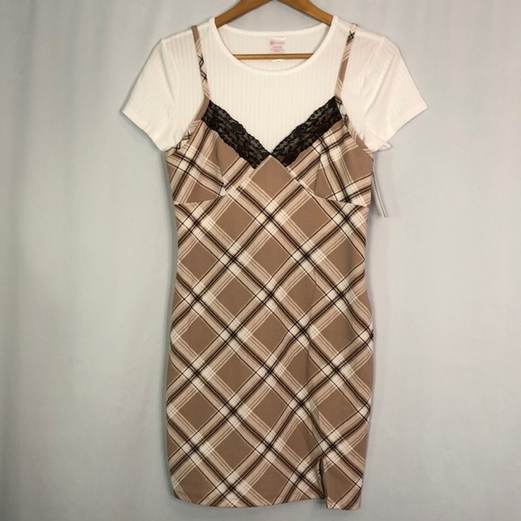 NO BO NB TWOFER DRESS MOCHA DELIGHT 
Size L - Picture 1 of 12